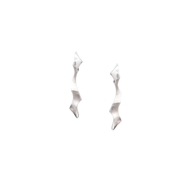 WAVES STRAIGHT / SILVER EARRINGS - FILIMONIUK DESIGN