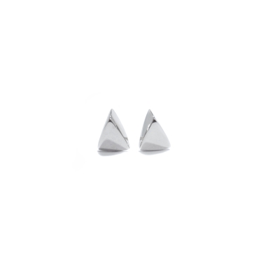 TRI MINI / GLOSSY SILVER EARRINGS - FILIMONIUK DESIGN