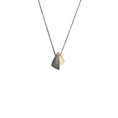 BLOW DOUBLE / BLACK AND GOLD NECKLACE - FILIMONIUK DESIGN