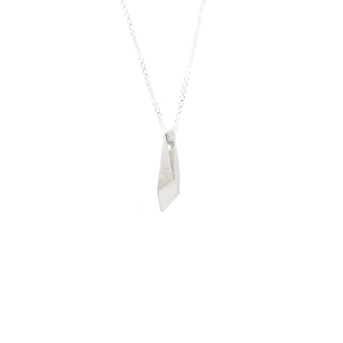 ONE EDGE / SATIN SILVER NECKLACE - FILIMONIUK DESIGN