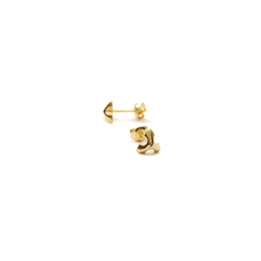 KRZYŻYK MINI / GLOSSY GOLD EARRINGS - FILIMONIUK DESIGN