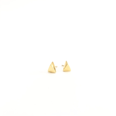 TRI MINI / GLOSSY AU GOLD EARRINGS - FILIMONIUK DESIGN
