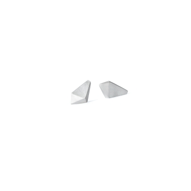 GEOMMETRY / SATIN SILVER EARRINGS - FILIMONIUK DESIGN