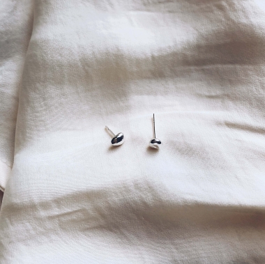 KOLCZYKI MINI LIQUID - SREBRO - UNIKKE DESIGN