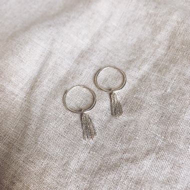 KOLCZYKI KOŁA CHAINS - SREBRO - UNIKKE DESIGN