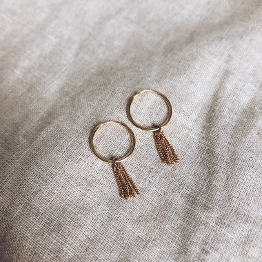 KOLCZYKI KOŁA CHAINS - ZŁOTO - UNIKKE DESIGN