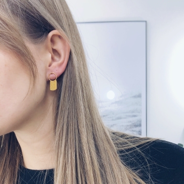 KOLCZYKI DREAMCATCHER - ZŁOTO - UNIKKE DESIGN