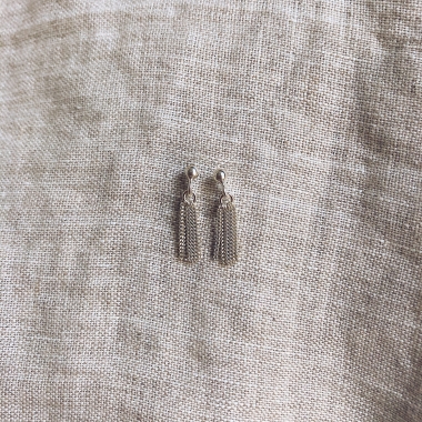 KOLCZYKI MINIMAL CHAINS - SREBRO - UNIKKE DESIGN