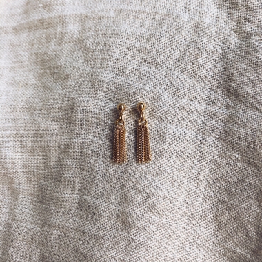 KOLCZYKI MINIMAL CHAINS - ZŁOTO - UNIKKE DESIGN