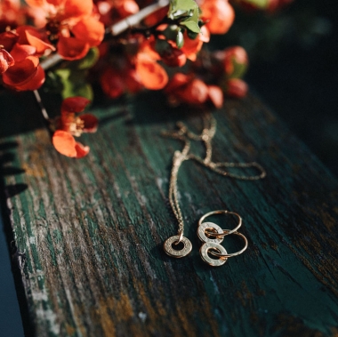 KOLCZYKI KOŁA BLANK BULLET - ZŁOTO - UNIKKE DESIGN