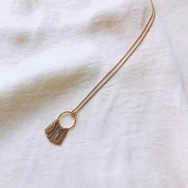 NASZYJNIK DREAMCATCHER  - ZŁOTO - UNIKKE DESIGN