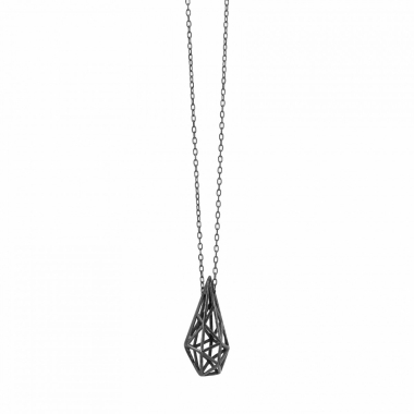 NASZYJNIK MINI 3D - SREBRO OKSYDA - UNIKKE DESIGN