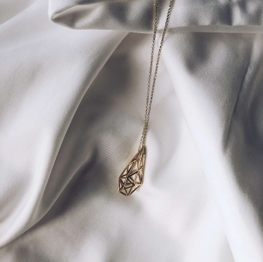 NASZYJNIK MEDIUM 3D - ZŁOTO - UNIKKE DESIGN