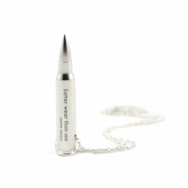 NASZYJNIK BIG BULLET - SREBRO - BETTER WEAR THAN USE - UNIKKE DESIGN