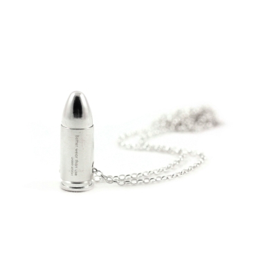 NASZYJNIK SMALL BULLET - SREBRO - BETTER WEAR THAN USE - UNIKKE DESIGN
