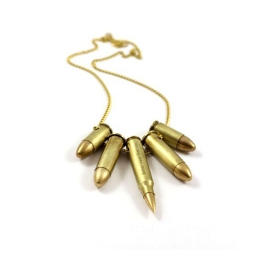 NASZYJNIK BETTER WEAR THAN USE - 5 BULLETS - UNIKKE DESIGN