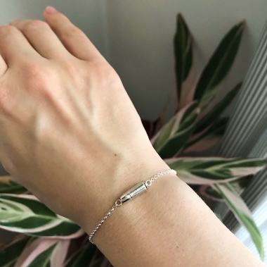 BRANSOLETKA EYES ON TARGET B ŁAŃCUSZEK - SREBRO - UNIKKE DESIGN