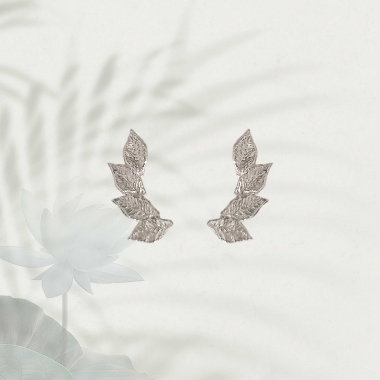 SREBRNE KOLCZYKI PŁATKI - LOTOS - DOROTA KOS