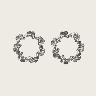 SREBRNE KOLCZYKI KOŁA- ROZETA - DOROTA KOS