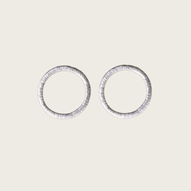 SREBRNE KOLCZYKI KOŁA - SIMPLE - DOROTA KOS