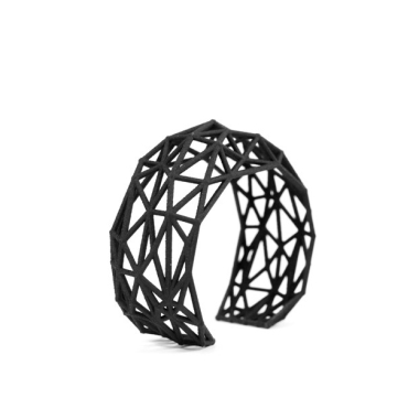 BRANSOLETKA 3D NYLON CZARNA - NEW GEOMETRY - UNIKKE DESIGN