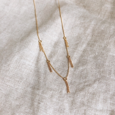 NASZYJNIK MINIMAL CHAINS 5 - ZŁOTO - UNIKKE DESIGN