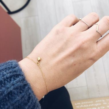 BRANSOLETKA MINI LIQUID - ZŁOTO - ROUND DROP - UNIKKE DESIGN