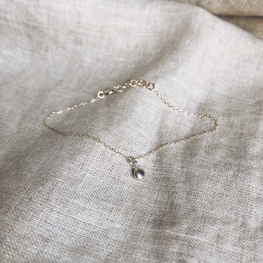 BRANSOLETKA MINI LIQUID - SREBRO - ROUND DROP - UNIKKE DESIGN