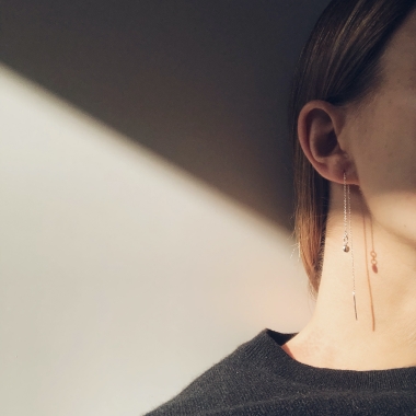 KOLCZYKI LONG LIQUID - SREBRO - UNIKKE DESIGN