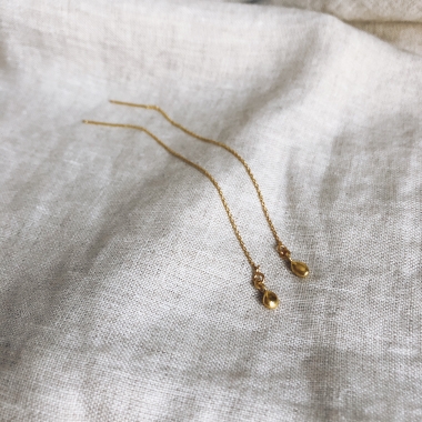 KOLCZYKI LONG LIQUID - ZŁOTO - UNIKKE DESIGN