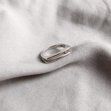 PIERŚCIONEK PODWÓJNY Z CYRKONIĄ - MADI