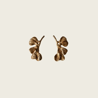 ZŁOTE KOLCZYKI - GINGKO - DOROTA KOS