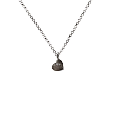 LANE LITTLE HEART / RECYCLED BLACK SILVER NECKLACE - FILIMONIUK DESIGN