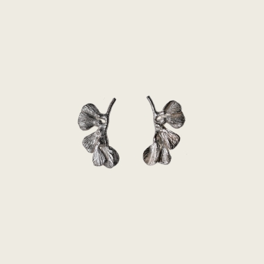 SREBRNE KOLCZYKI- GINGKO - DOROTA KOS