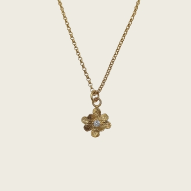 DROBNY NASZYJNIK ZŁOTY - KWIATY POLNE - DOROTA KOS