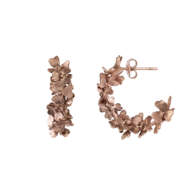 Kolczyki koła kwiaty złote - EDYTA BYRSKA