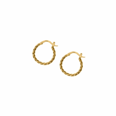 Kolczyki Kółka Retro Gold - KOPI