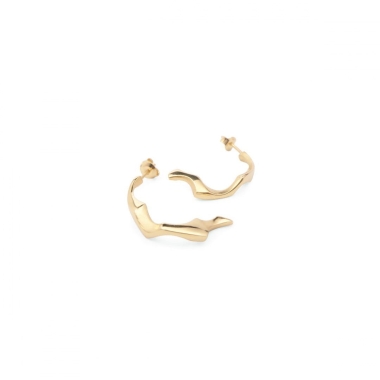 WAVES Semicircle / gold earrings - FILIMONIUK DESIGN