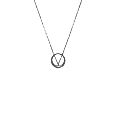 MINIMAL mini necklace / black silver - FILIMONIUK DESIGN