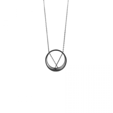 MINIMAL necklace / black silver - FILIMONIUK DESIGN