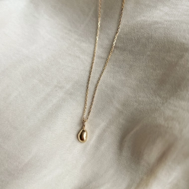 NASZYJNIK MINI LIQUID - 14K ZŁOTO - LONG DROP - UNIKKE DESIGN