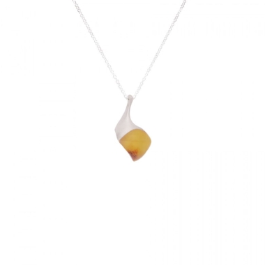 waves amber / silver necklace - FILIMONIUK DESIGN