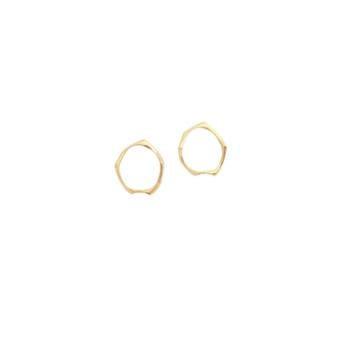 waves circle / goldplated earrings - FILIMONIUK DESIGN