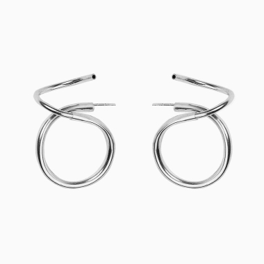 Kolczyki ECLISS Twist · silver - MAKSI.MIUK