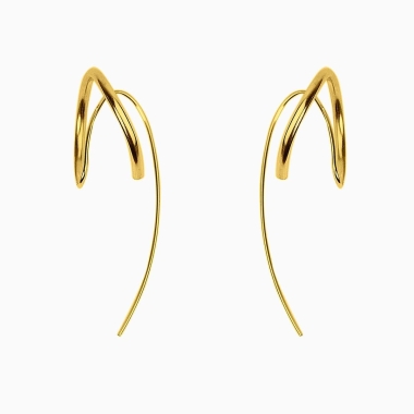 Kolczyki ECLISS Long · gold - MAKSI.MIUK