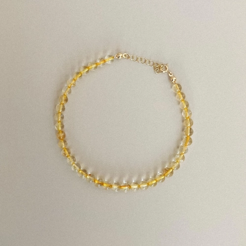 Bransoletka na nogę z kamieni naturanych - cytrynów.webp