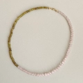 Naszyjnik z naturalnych kamieni agat oliwkowy i kwarc różowy.webp
