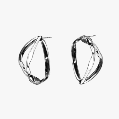 Kolczyki Geom · silver - Maksi.miuk