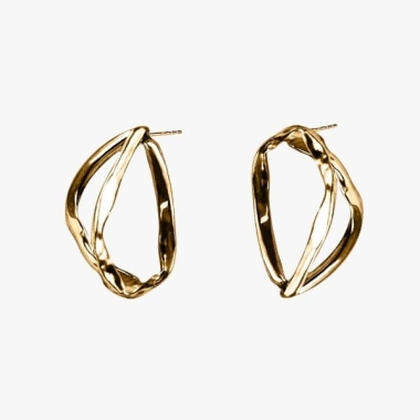 Kolczyki Geom · gold - Maksi.miuk